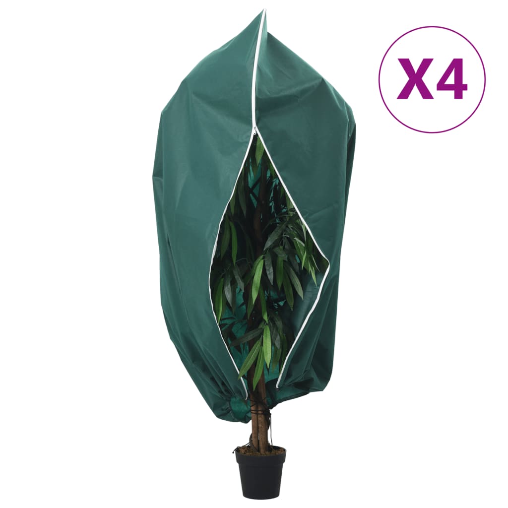 Plantenhoezen met Rits en Trekkoord – 4 Stuks Winterbescherming 3,93 x 3 m - Spotlights shopping