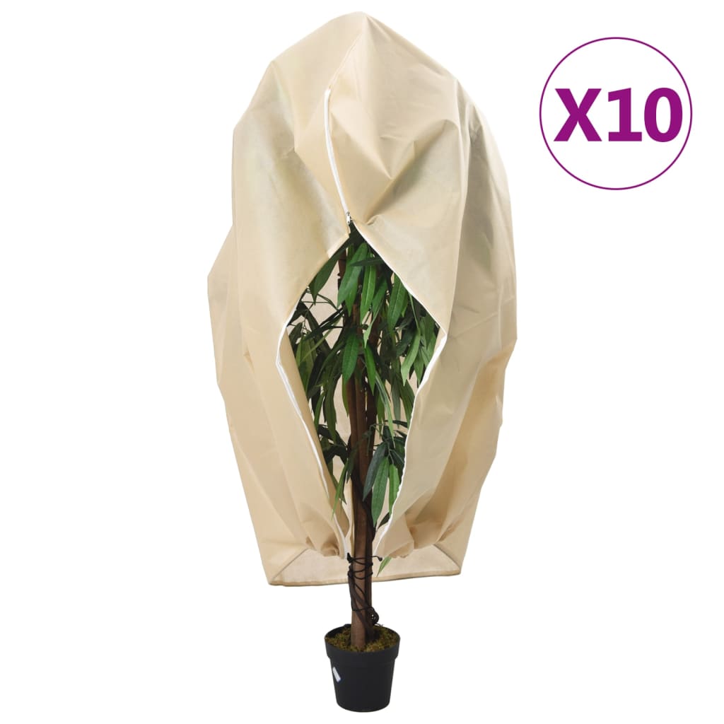 Plantenhoezen met Rits en Trekkoord – 4 Stuks Winterbescherming 3,93 x 3 m - Spotlights shopping
