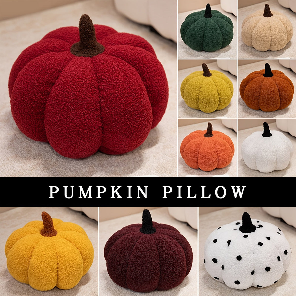 Pompoen Knuffelkussen – Zacht Halloween & Herfst Kussen - Spotlights shopping