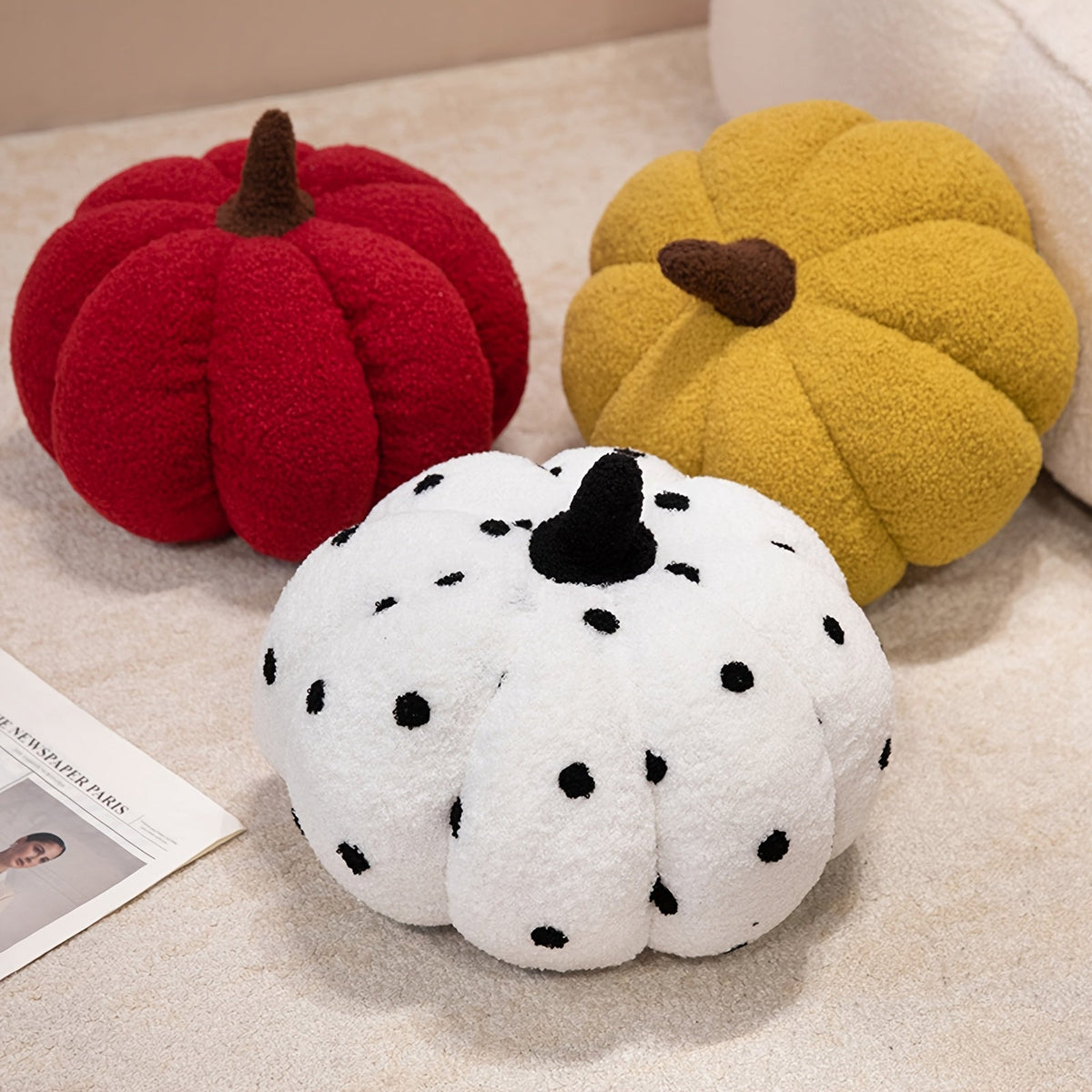 Pompoen Knuffelkussen – Zacht Halloween & Herfst Kussen - Spotlights shopping
