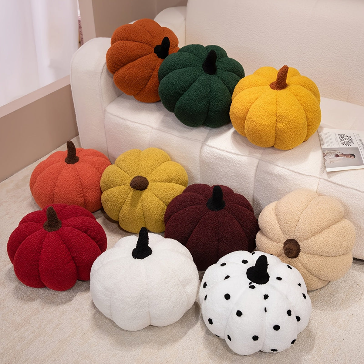Pompoen Knuffelkussen – Zacht Halloween & Herfst Kussen - Spotlights shopping