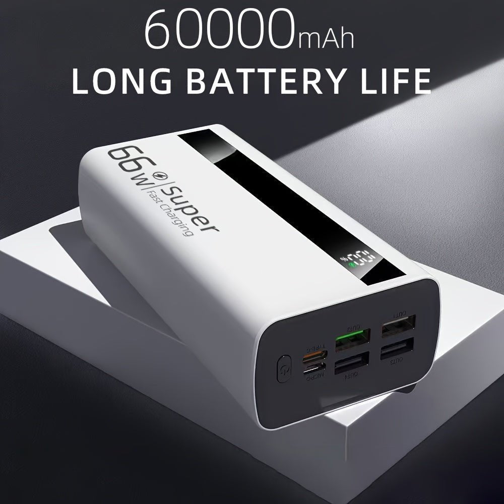 Powerbank 60000mAh 66W – Snelladen met Digitaal Display - Spotlights shopping