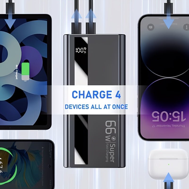 Powerbank 60000mAh 66W – Snelladen met Digitaal Display - Spotlights shopping