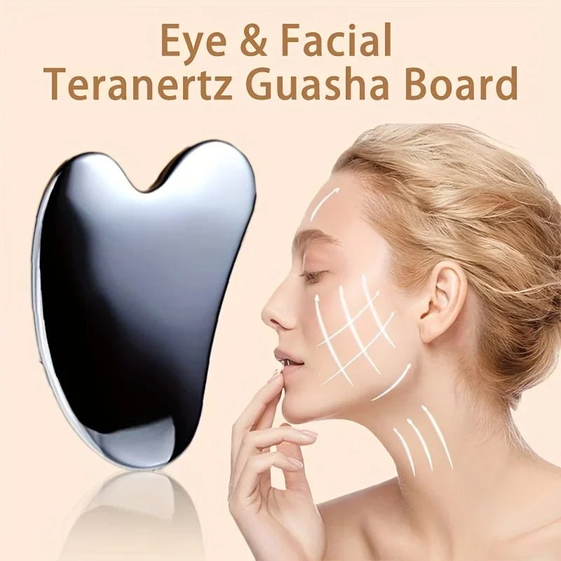 Premium RVS Gua Sha Gezichtsmassage Tool – Roestvrijstalen Face & Eye Massager - Spotlights shopping