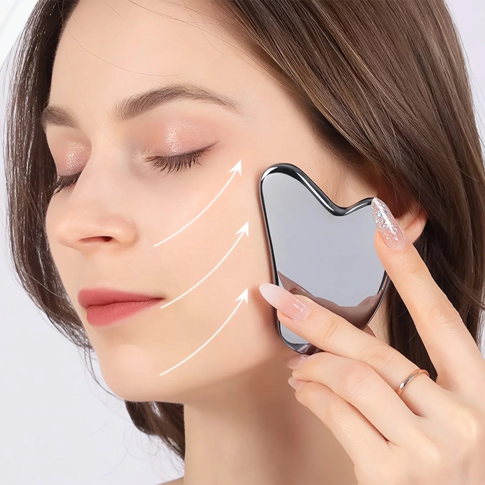 Premium RVS Gua Sha Gezichtsmassage Tool – Roestvrijstalen Face & Eye Massager - Spotlights shopping