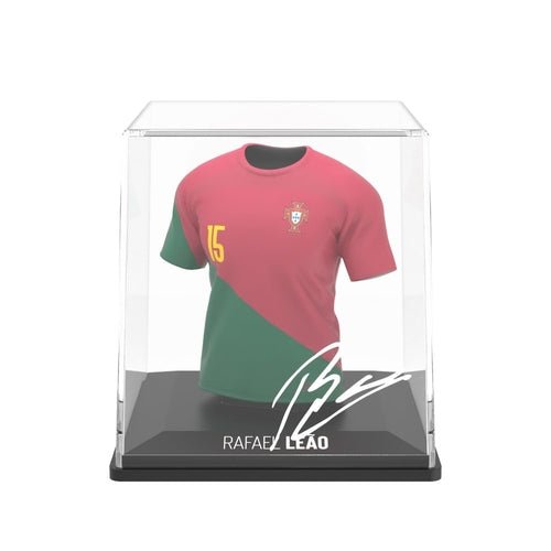 Rafael Leão Portugal My Jersey 2022 mini voetbalshirt met display case en Augmented Reality