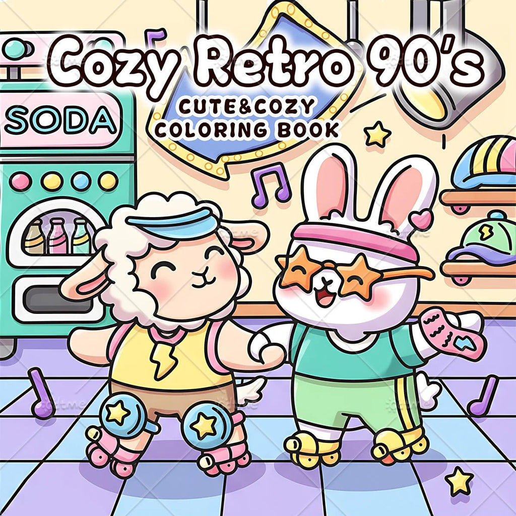 Retro Jaren 90 Kleurboek voor Volwassenen – Cozy & Eenvoudig - Spotlights shopping
