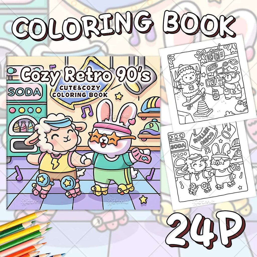 Retro Jaren 90 Kleurboek voor Volwassenen – Cozy & Eenvoudig - Spotlights shopping