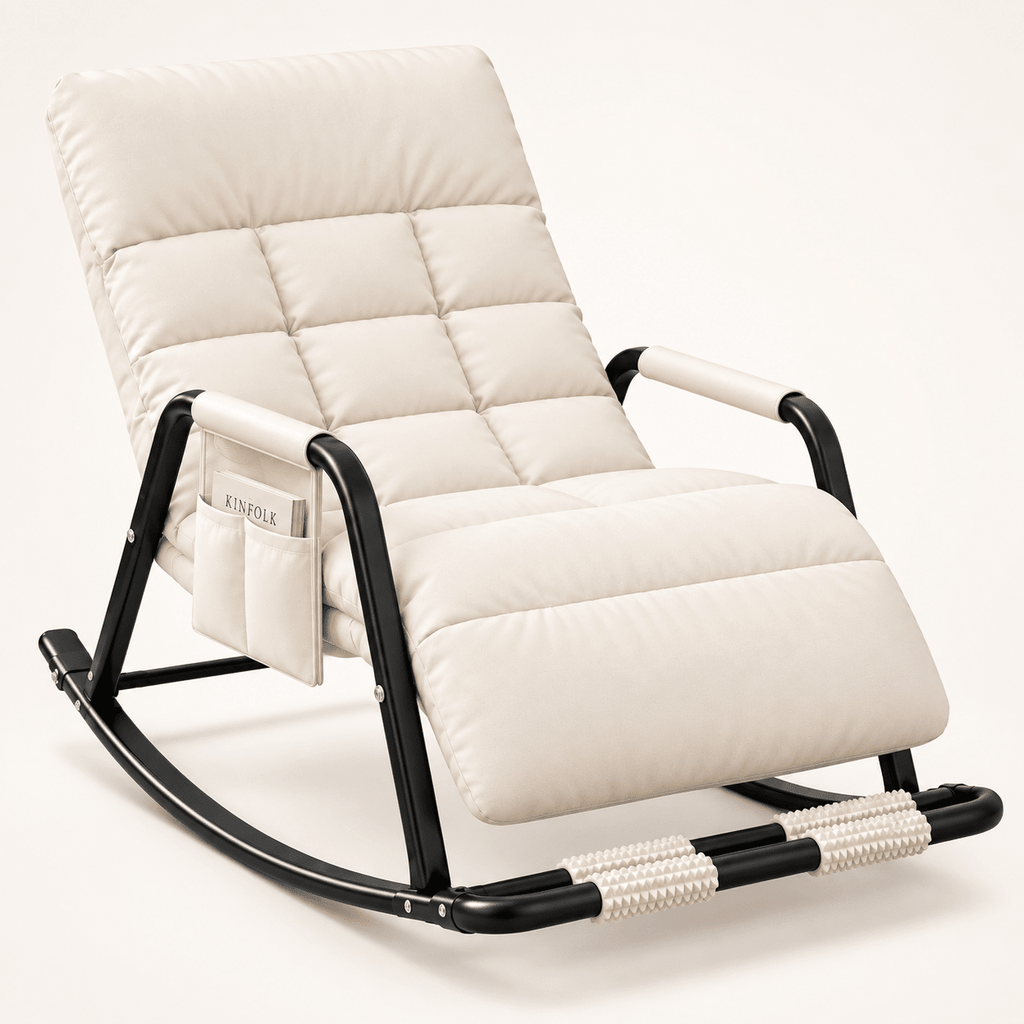 Schommel Relaxfauteuil met Opvouwbare Voetenbank - Spotlights shopping