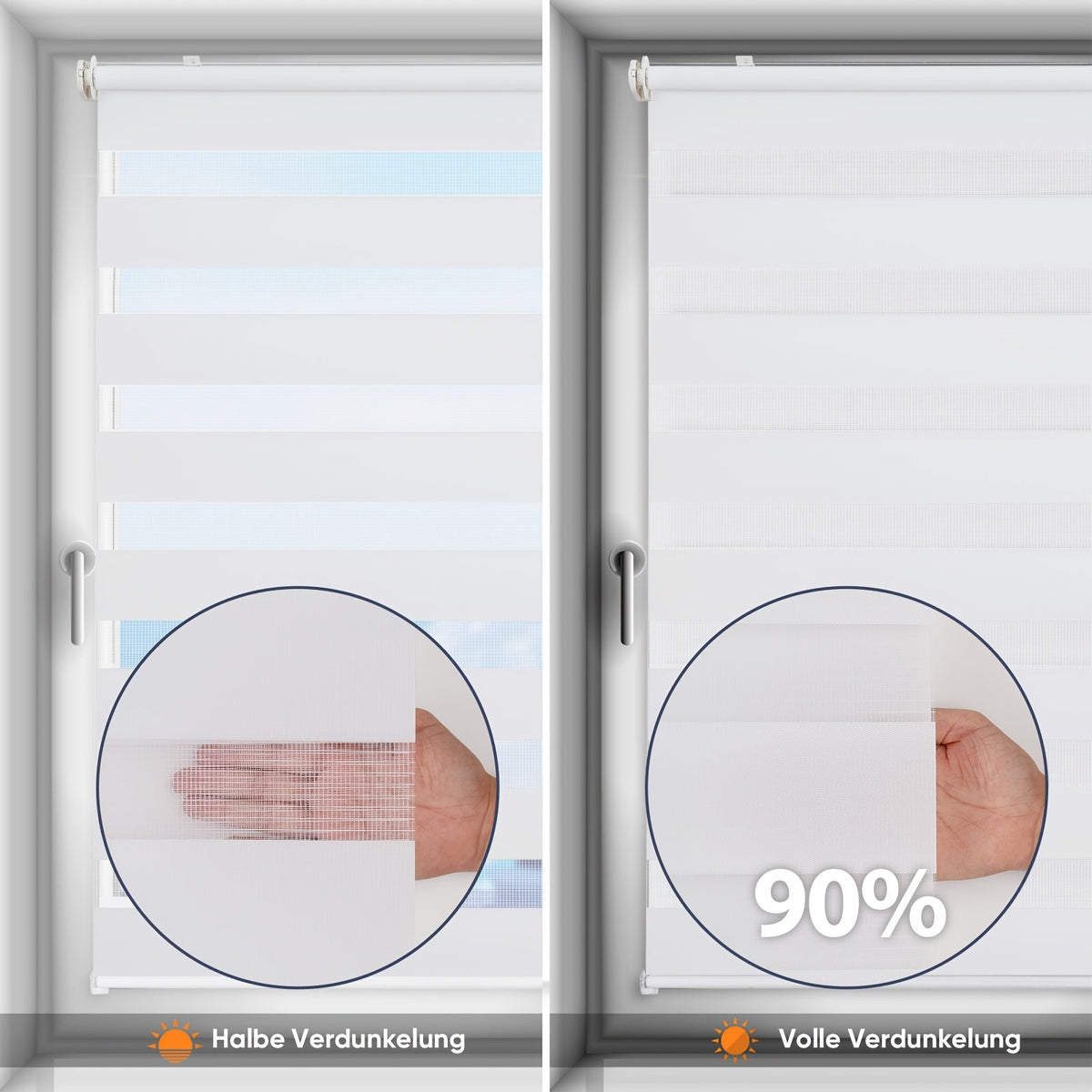 Sekey Duo Rolgordijn Zonder Boren – Clip-On Montage - Spotlights shopping