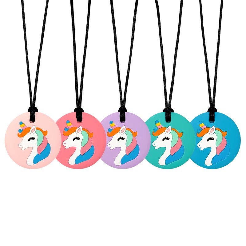 Sensorische unicorn kauwketting van BPA-vrij siliconen voor kinderen
