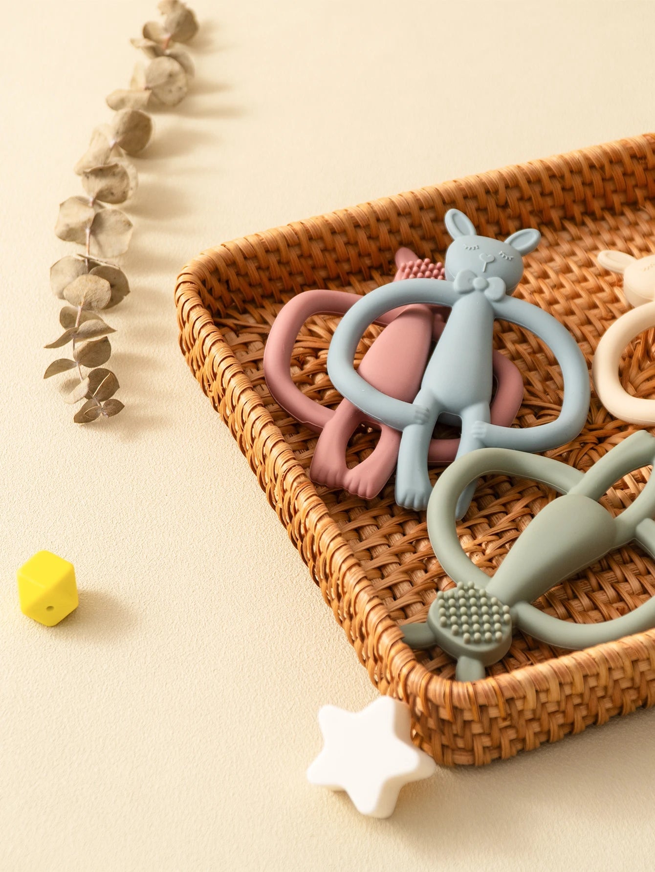 Siliconen konijnen bijtring voor baby's van BPA-vrij materiaal
