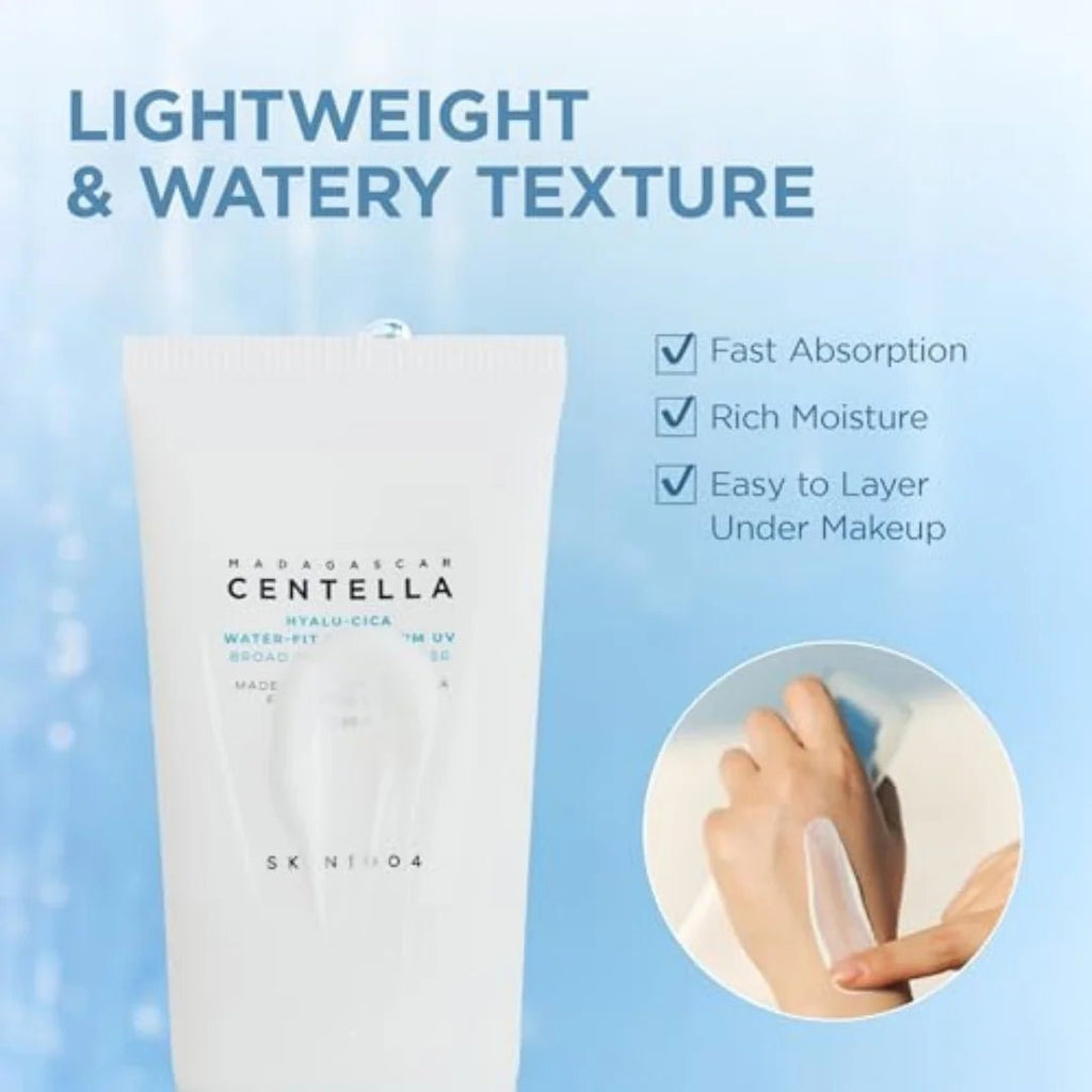 SKIN1004 Hyalu-Cica Water-Fit Sun Serum SPF50+ PA++++ | Koreaanse Zonnebrandcrème 50 ml - Spotlights shopping