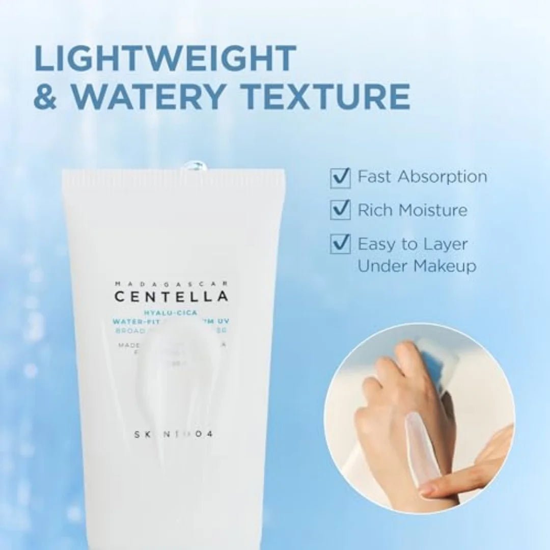 SKIN1004 Hyalu-Cica Water-Fit Sun Serum SPF50+ PA++++ | Koreaanse Zonnebrandcrème 50 ml - Spotlights shopping