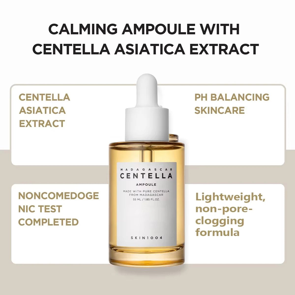 SKIN1004 Madagascar Centella Ampoule | Kalmerend Gezichtsserum voor Gevoelige Huid | 55 ml