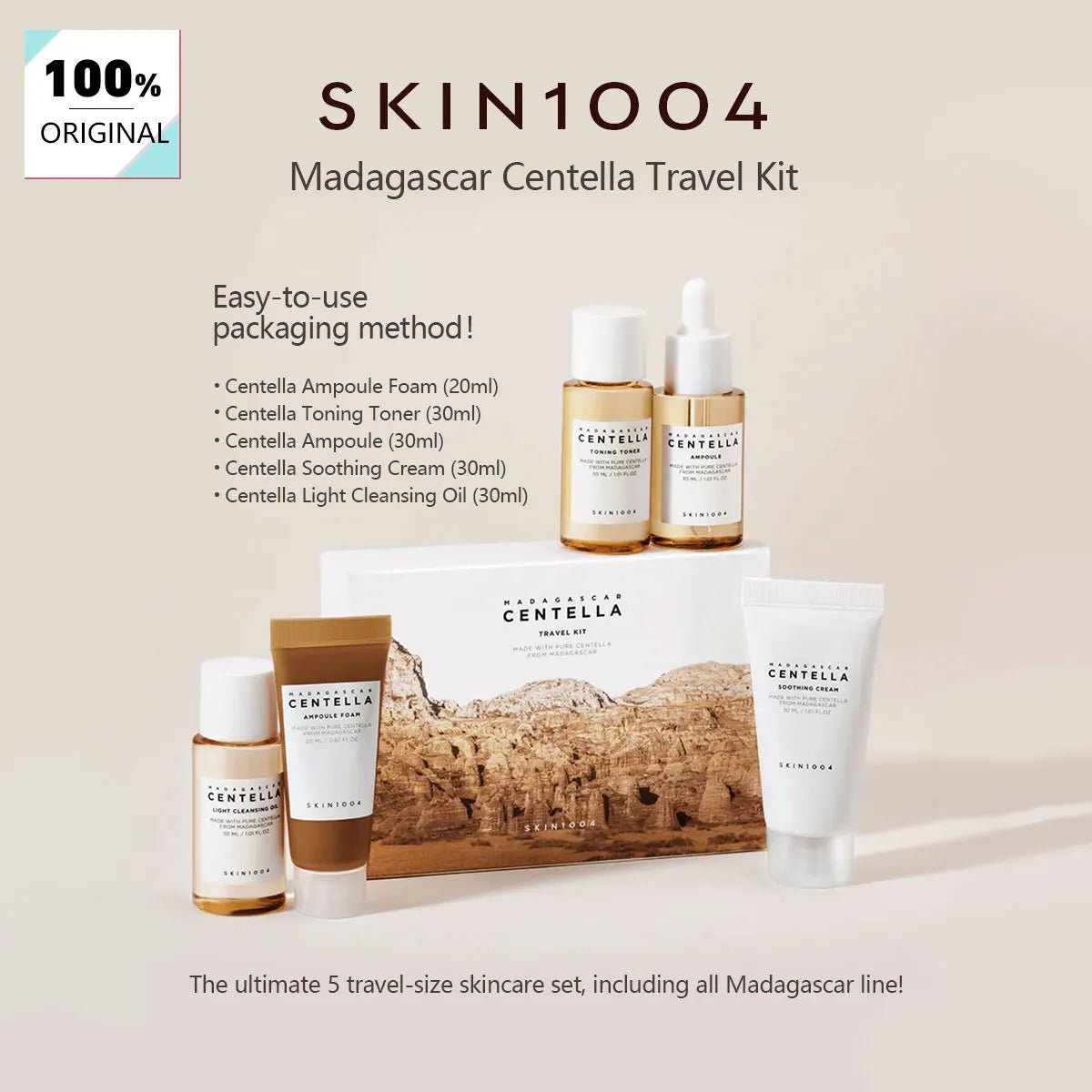 SKIN1004 Madagascar Centella Travel Kit | Complete Koreaanse Skincare Set | Reisformaat
