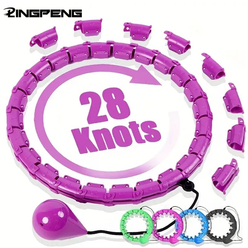 Smart Weighted Fitness Hoop met verstelbare segmenten en verzwaarde bal voor volwassenen