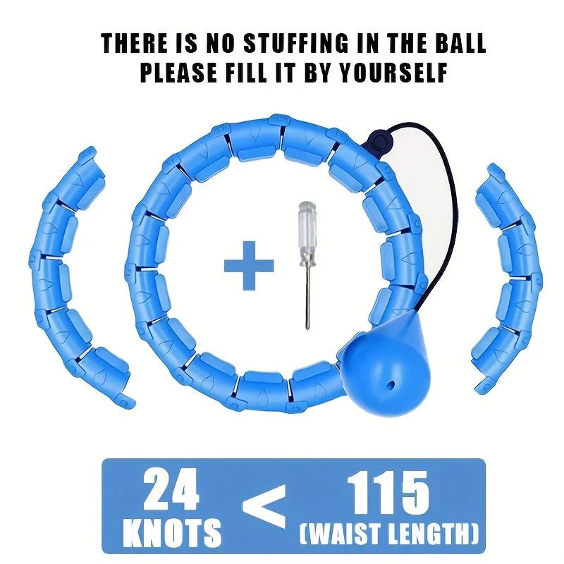 Smart Weighted Fitness Hoop met verstelbare segmenten en verzwaarde bal voor volwassenen
