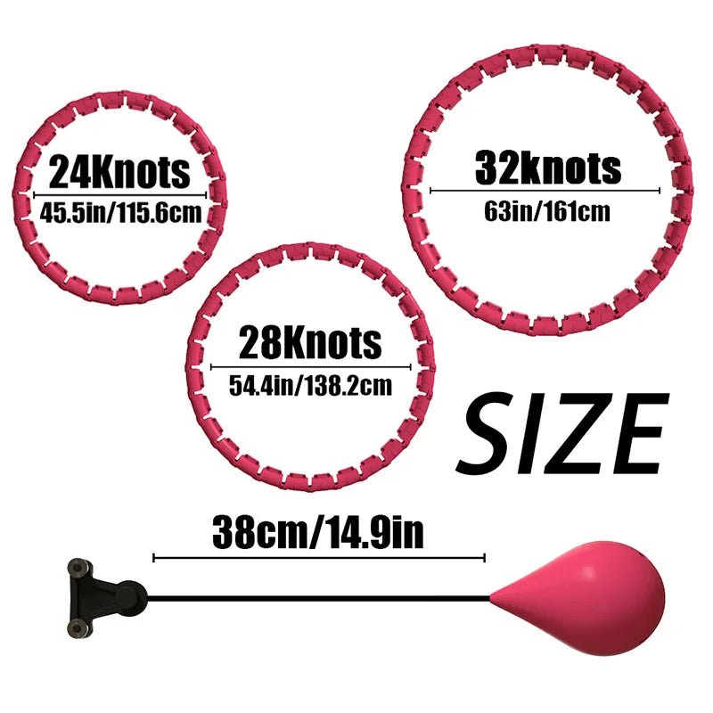 Smart Weighted Fitness Hoop met verstelbare segmenten en verzwaarde bal voor volwassenen