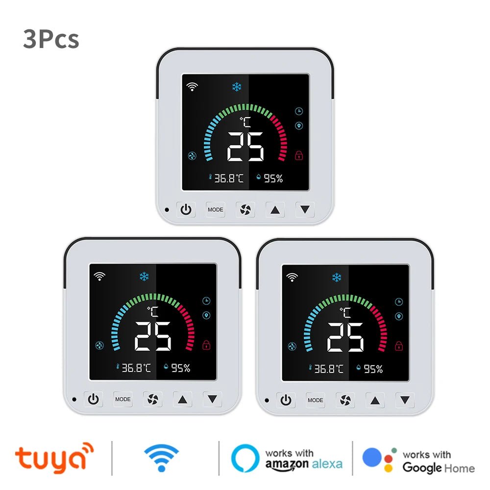 Smart WiFi IR Thermostaat met LCD-touchscreen, temperatuur- en vochtigheidssensor voor smart home