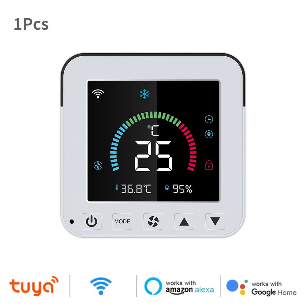 Smart WiFi IR Thermostaat met LCD-touchscreen, temperatuur- en vochtigheidssensor voor smart home