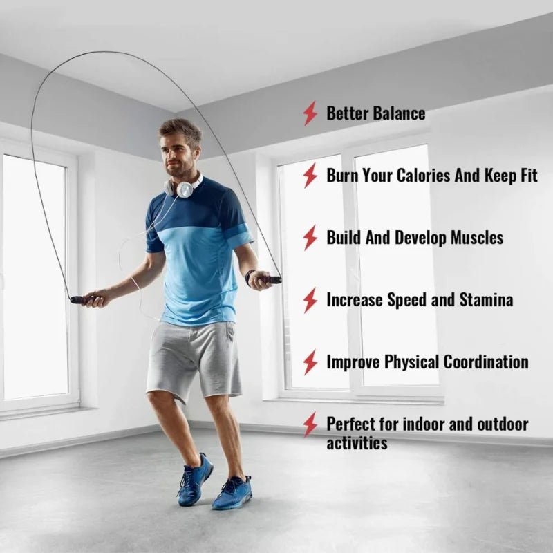 Speed Springtouw – Verstelbaar Fitness Springtouw voor Dames, Heren & Kinderen - Spotlights shopping