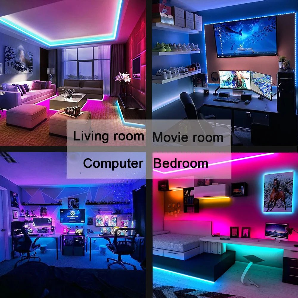 Bluetooth RGB LED Strip met USB aansluiting voor TV, gaming setup en slaapkamerverlichting
