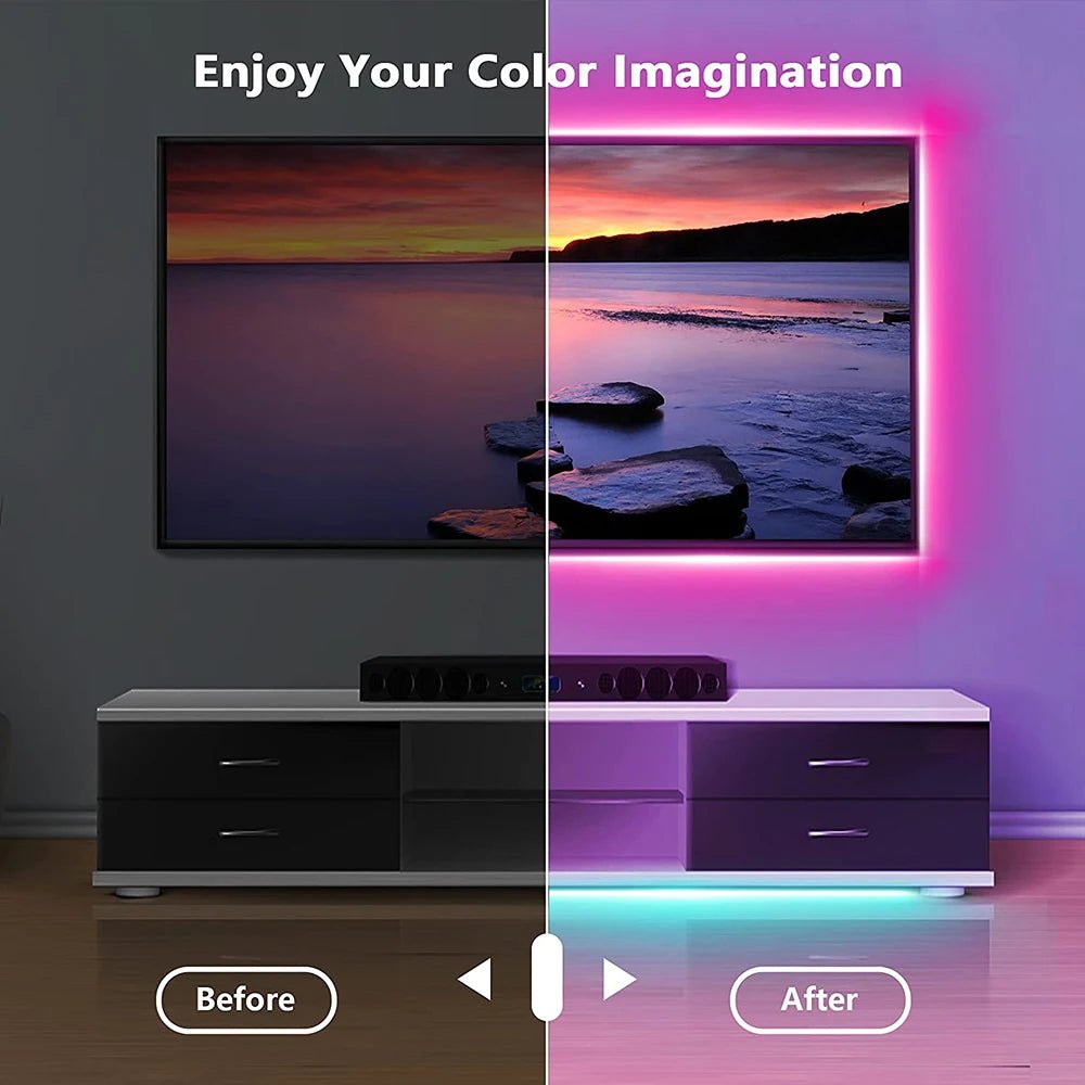 Bluetooth RGB LED Strip met USB aansluiting voor TV, gaming setup en slaapkamerverlichting