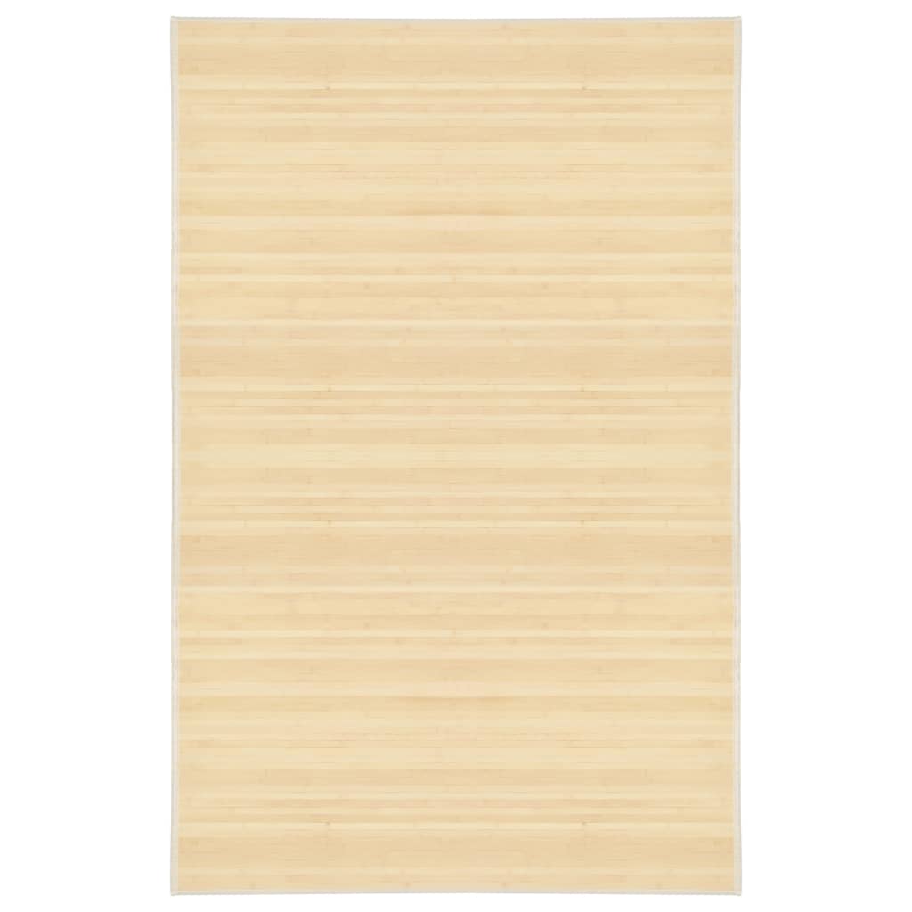 Bruin bamboe vloerkleed van 80x200 cm met antislip onderzijde voor woonkamer, hal of keuken