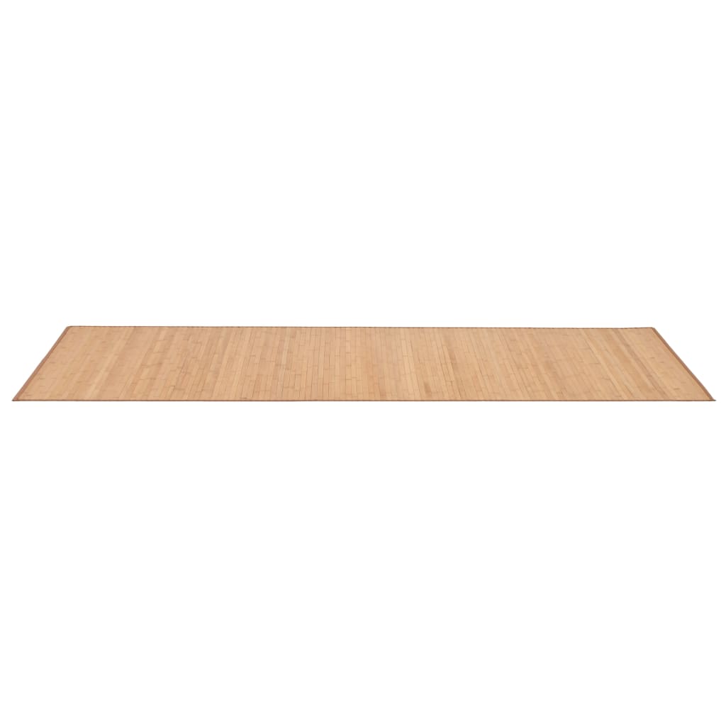 Bruin bamboe vloerkleed van 80x200 cm met antislip onderzijde voor woonkamer, hal of keuken