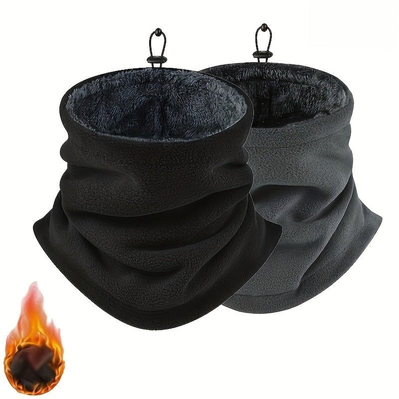 Set van 2 thermische nekwarmers voor heren van fleece