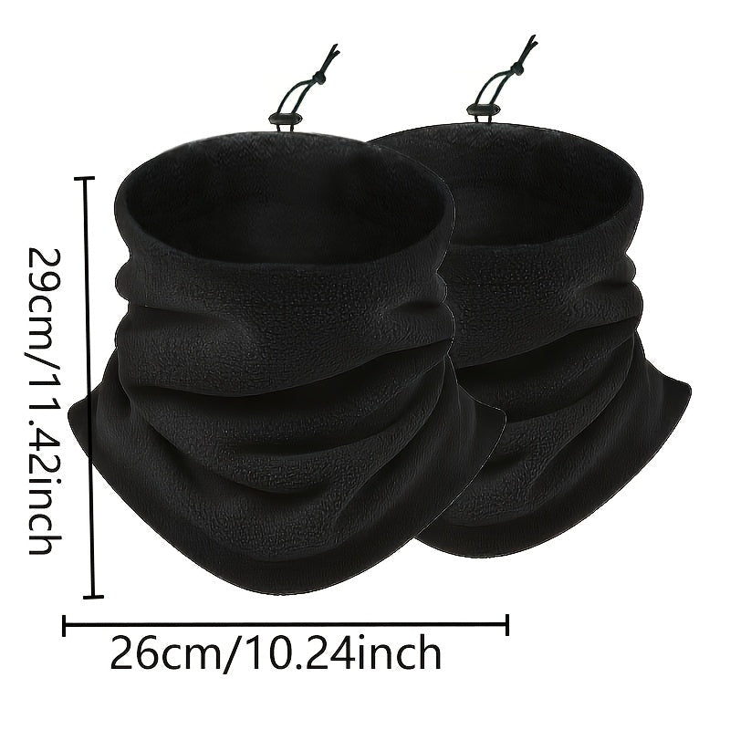 Set van 2 thermische nekwarmers voor heren van fleece