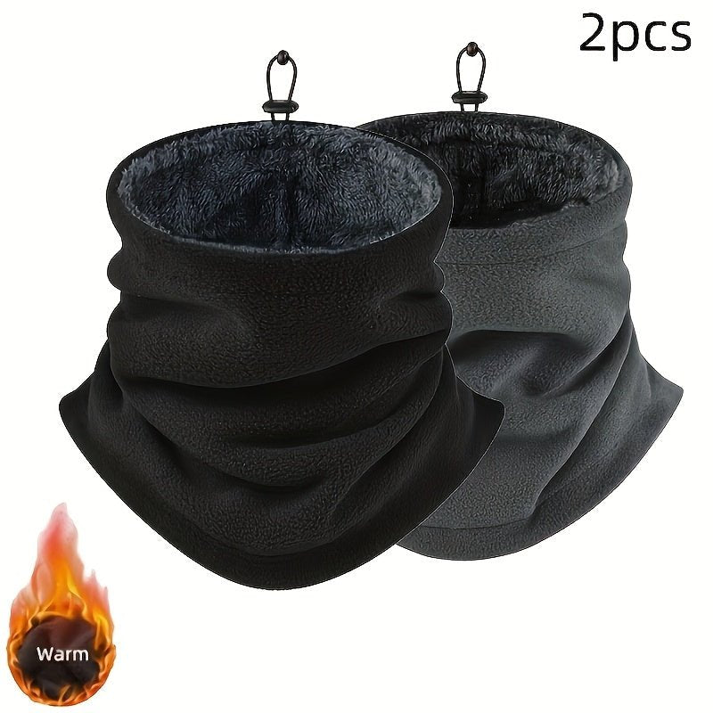 Set van 2 thermische nekwarmers voor heren van fleece