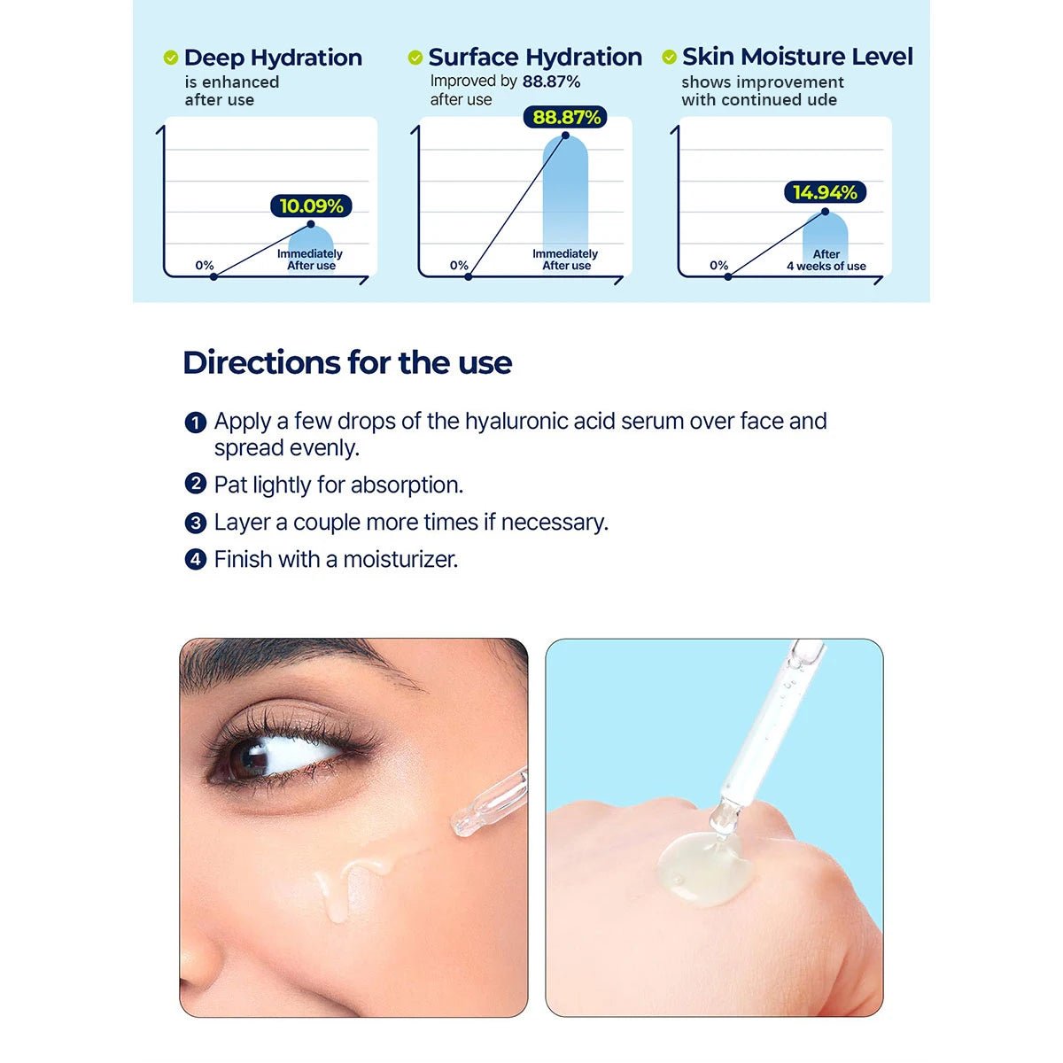Torriden DIVE-IN Hyaluronic Acid Serum 50 ml met laagmoleculair hyaluronzuur voor dagelijkse hydratatie