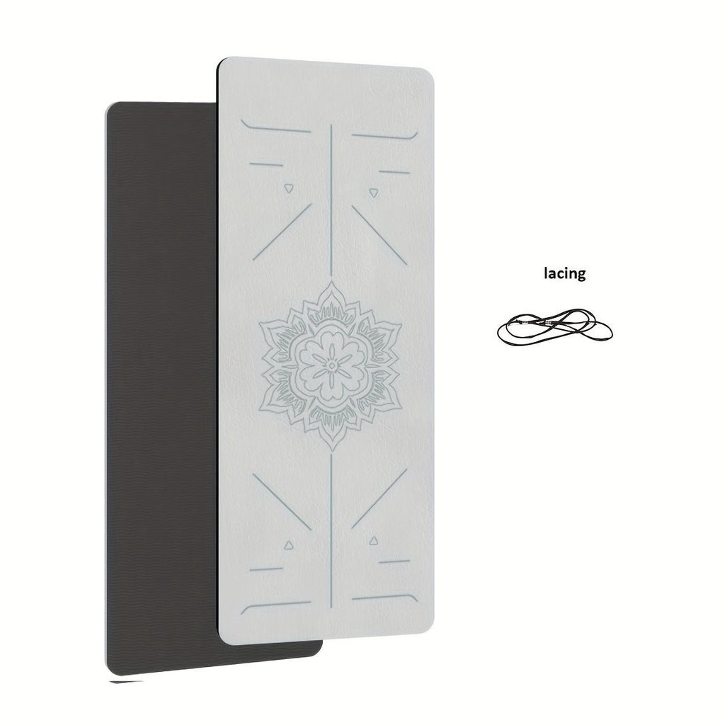 TPE yogamat met antislip oppervlak en lichaamsuitlijningsmarkeringen voor yoga, Pilates en fitness in diverse kleuren