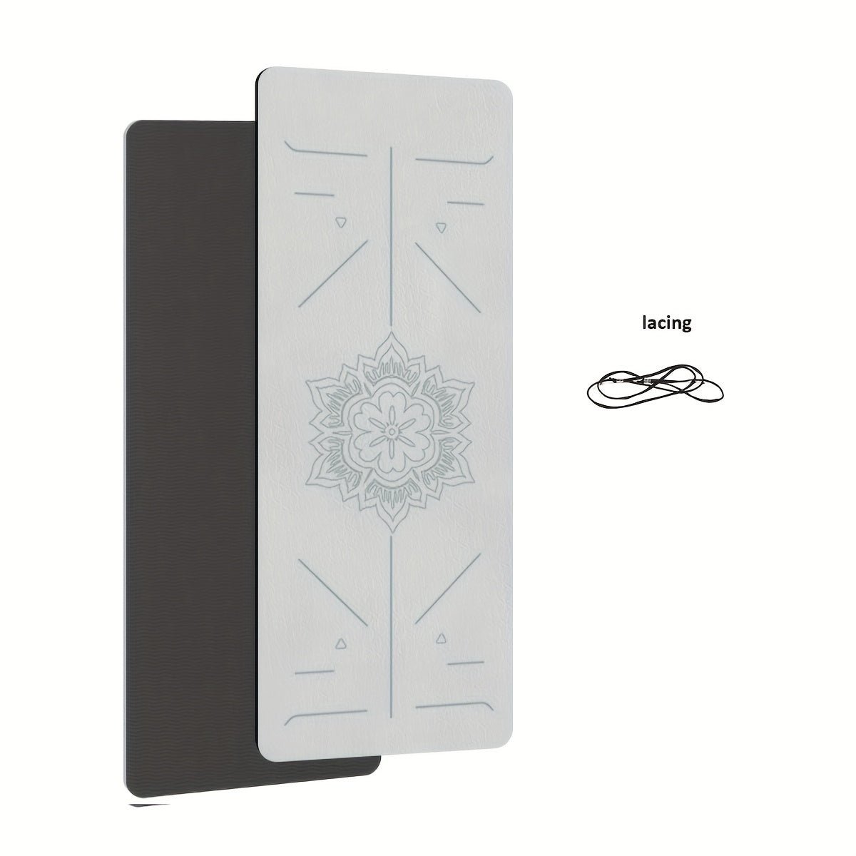 TPE yogamat met antislip oppervlak en lichaamsuitlijningsmarkeringen voor yoga, Pilates en fitness in diverse kleuren
