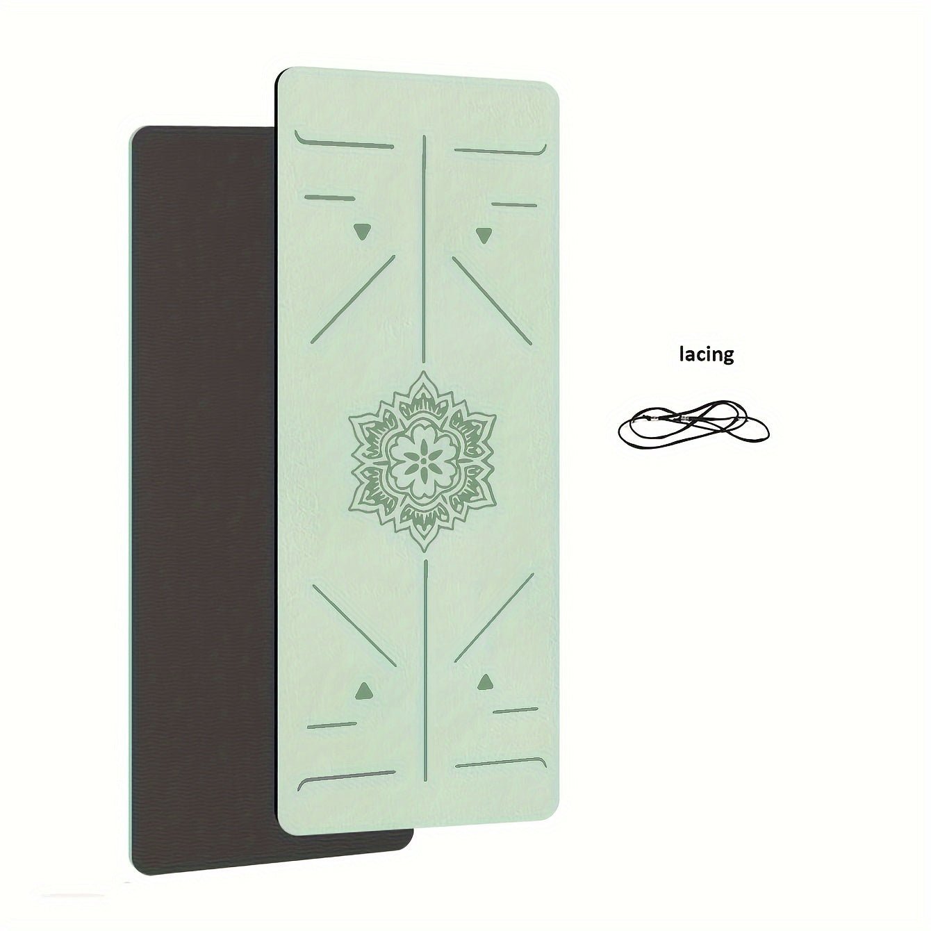 TPE yogamat met antislip oppervlak en lichaamsuitlijningsmarkeringen voor yoga, Pilates en fitness in diverse kleuren