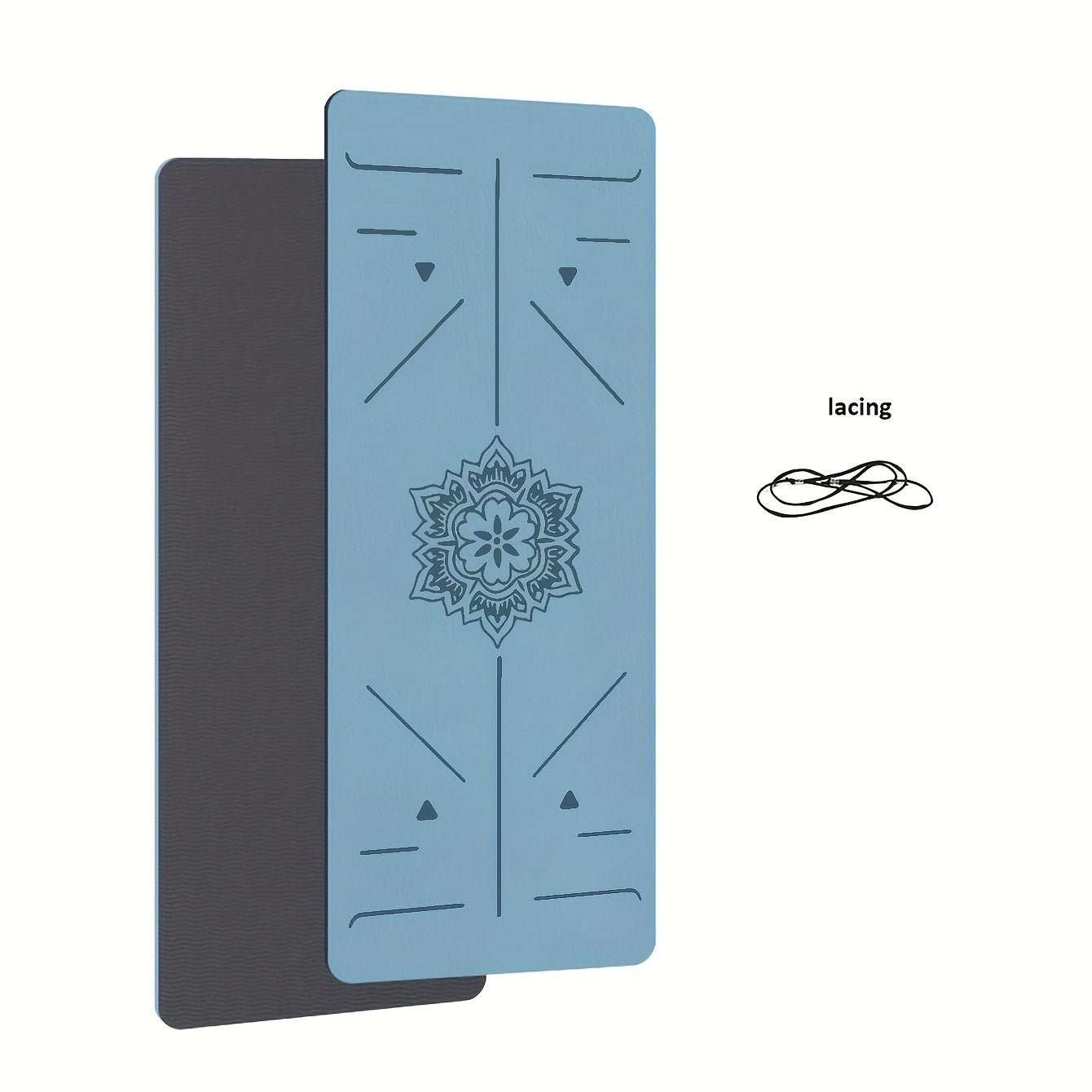 TPE yogamat met antislip oppervlak en lichaamsuitlijningsmarkeringen voor yoga, Pilates en fitness in diverse kleuren