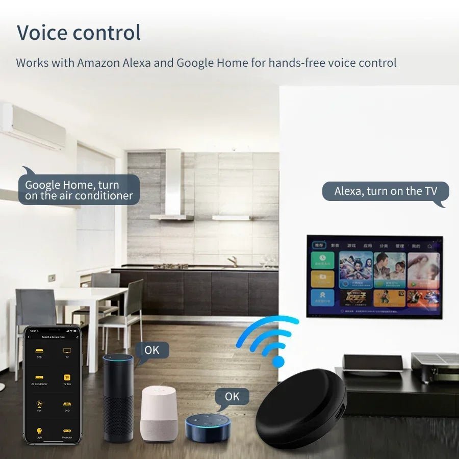 Universele WiFi IR afstandsbediening voor smart home, televisie en airconditioner