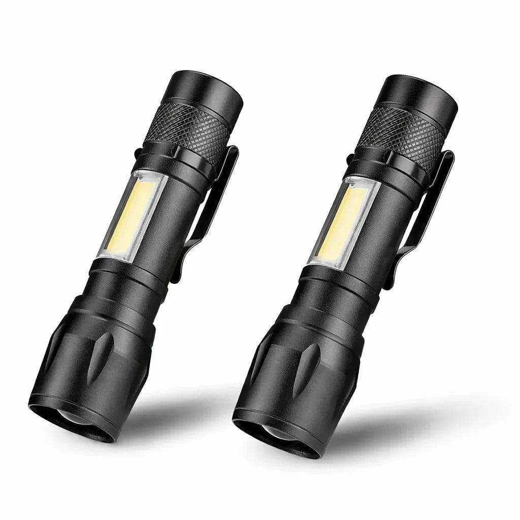 P50 LED zaklamp USB oplaadbaar met zoomfunctie en tactisch ontwerp