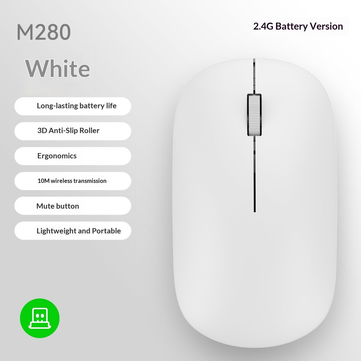 Ultra dunne Bluetooth draadloze muis met Dual-Mode Bluetooth en 2.4GHz USB-verbinding