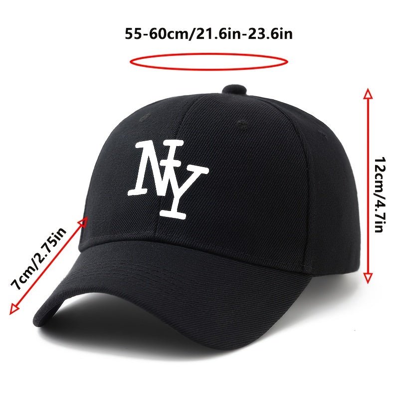 Unisex NY pet in klassieke baseballstijl met print