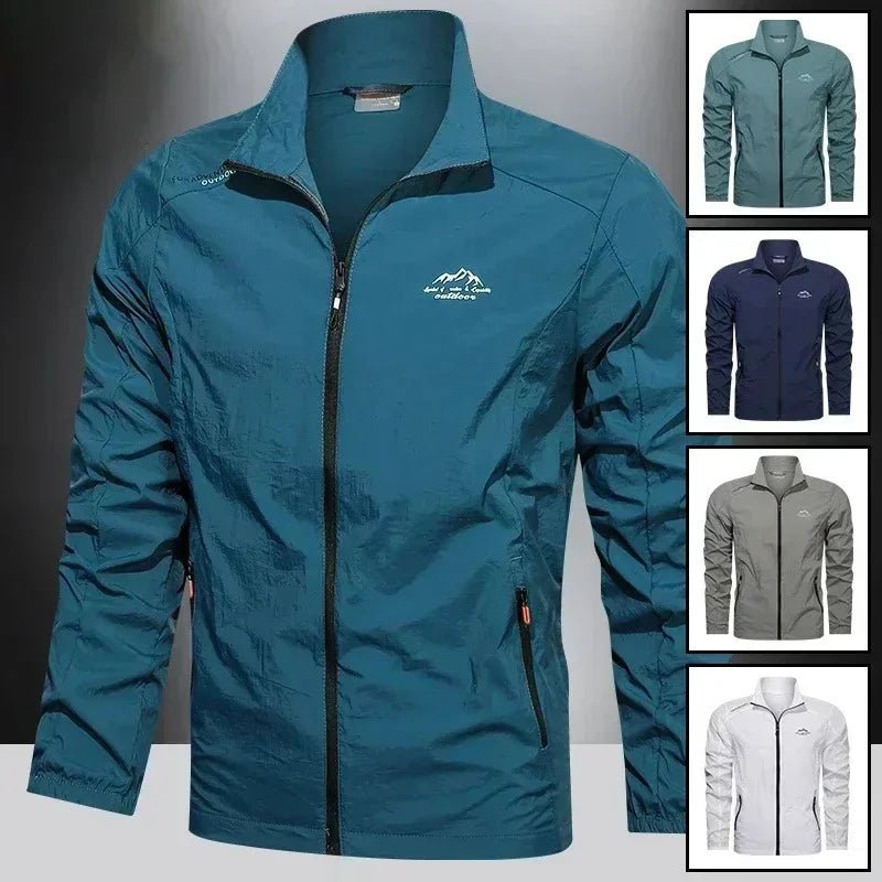 Ultralicht UPF100+ UV beschermend heren zomerjack voor outdooractiviteiten