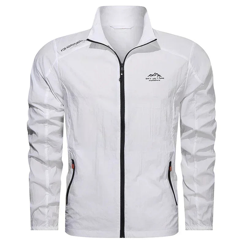 UPF100+ Men Summer Windbreaker Zip Pockets Uv Sun Protection Jackets Breathable Ultra-light Clothes Outdoor Skin Thin Coats Camp - Spotlights shopping