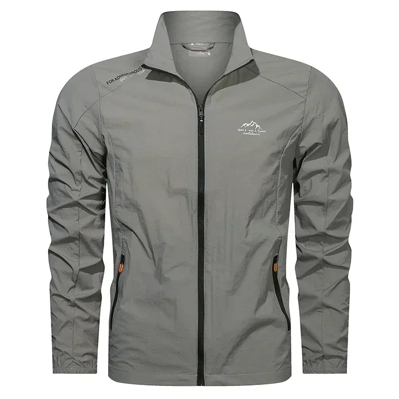 Ultralicht UPF100+ UV beschermend heren zomerjack voor outdooractiviteiten