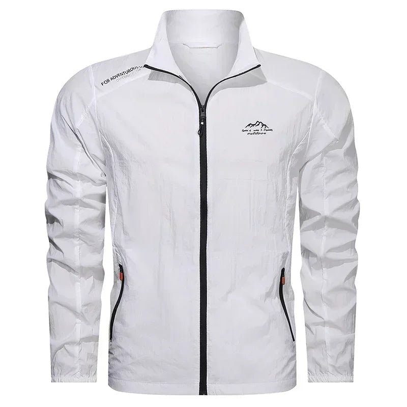 Ultralicht UPF100+ UV beschermend heren zomerjack voor outdooractiviteiten