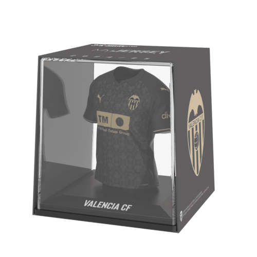 Valencia CF My Jersey 2024/2025 Away officieel gelicentieerd mini voetbalshirt met display case en AR