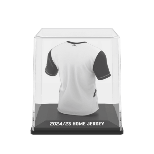 Valencia CF My Jersey 2024/2025 Home officieel gelicentieerd mini voetbalshirt met display case en AR
