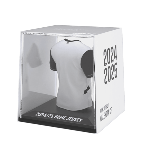 Valencia CF My Jersey 2024/2025 Home officieel gelicentieerd mini voetbalshirt met display case en AR