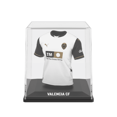 Valencia CF My Jersey 2024/2025 Home officieel gelicentieerd mini voetbalshirt met display case en AR